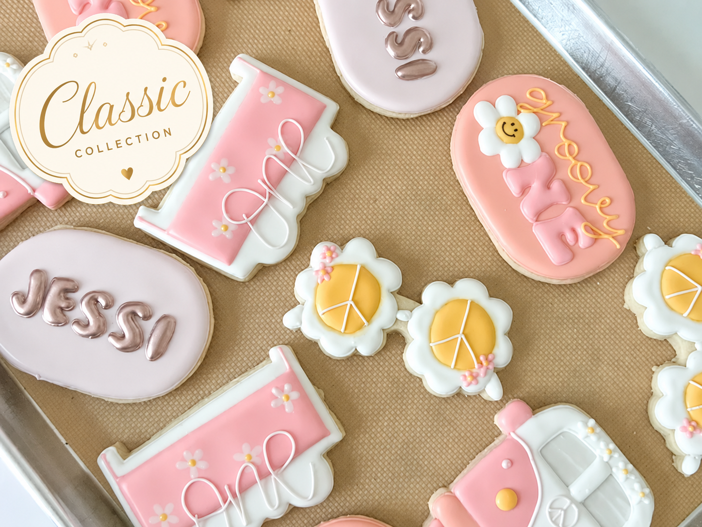 Classic custom cookies for a special celebration