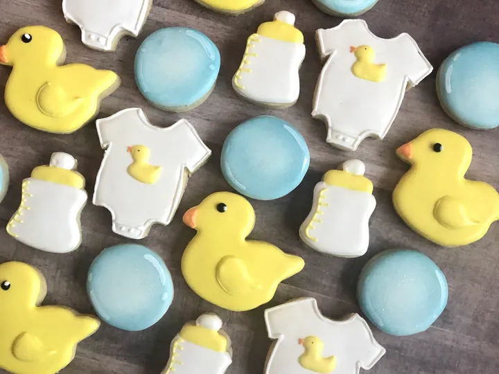 Mini classic custom decorated cookies